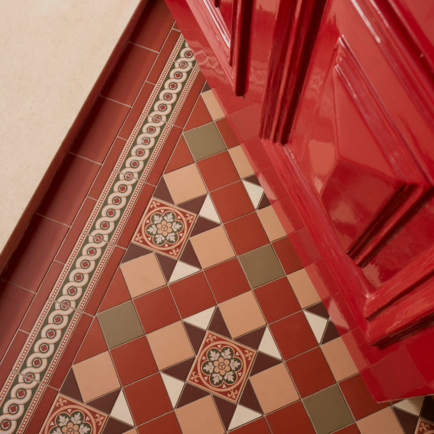 Victorian Floor Tiles - Small Porch Tile Ideas