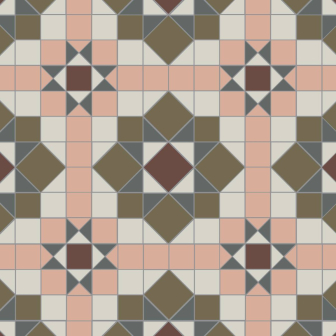 Chatsworth Brown, Carnation Pink, Dover White, Green,  & Revival Grey