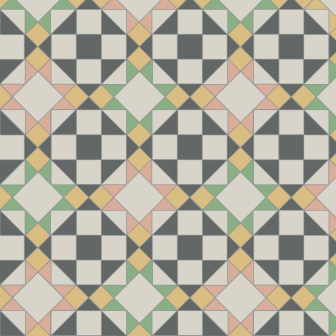 Eltham Carnation Pink, Dover White, Hawthorn  Yellow, Revival Grey & Spring Green